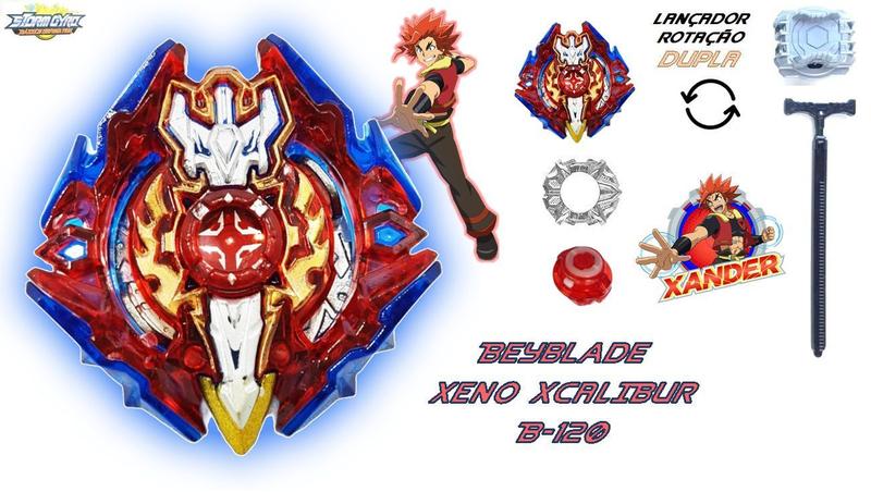 Beyblade Burst C/Lançador Xcalius X2 Beyblader Xander - Extreme
